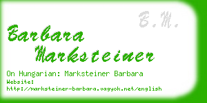 barbara marksteiner business card